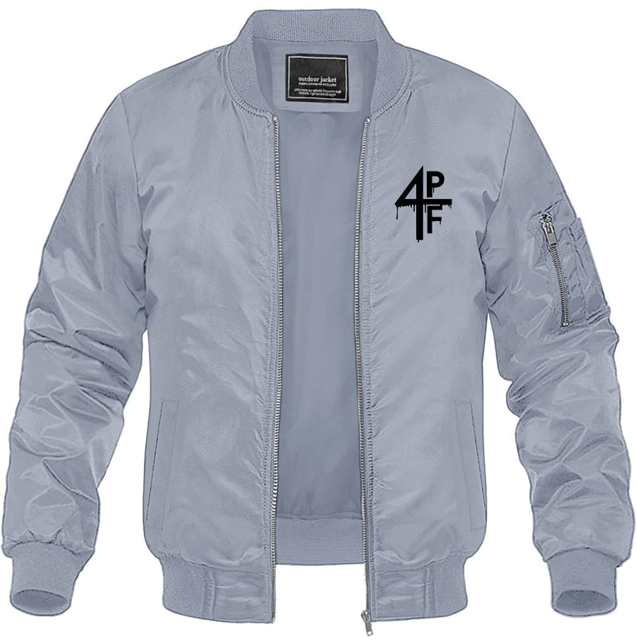Men's 4PF Lightweight Bomber Jacket Windbreaker Softshell Varsity Jacket Coat