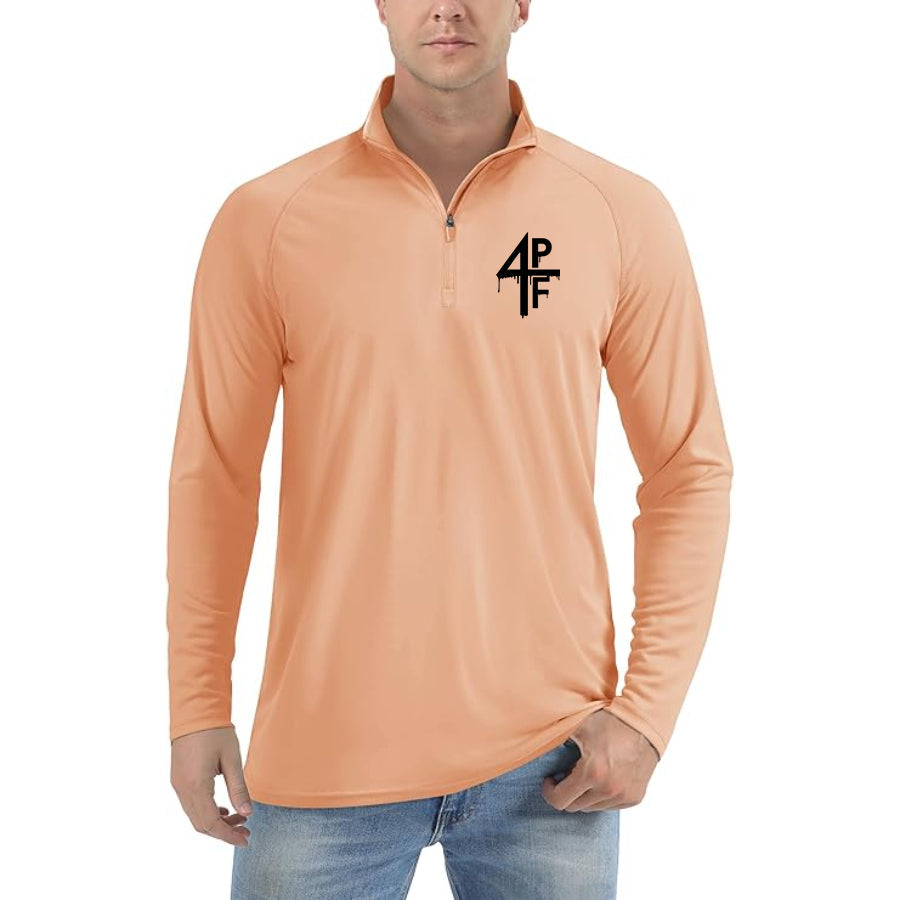 Men's 4PF Lightweight Quarter-Zip Athletic Shirt – Long Sleeve Polyester Wear