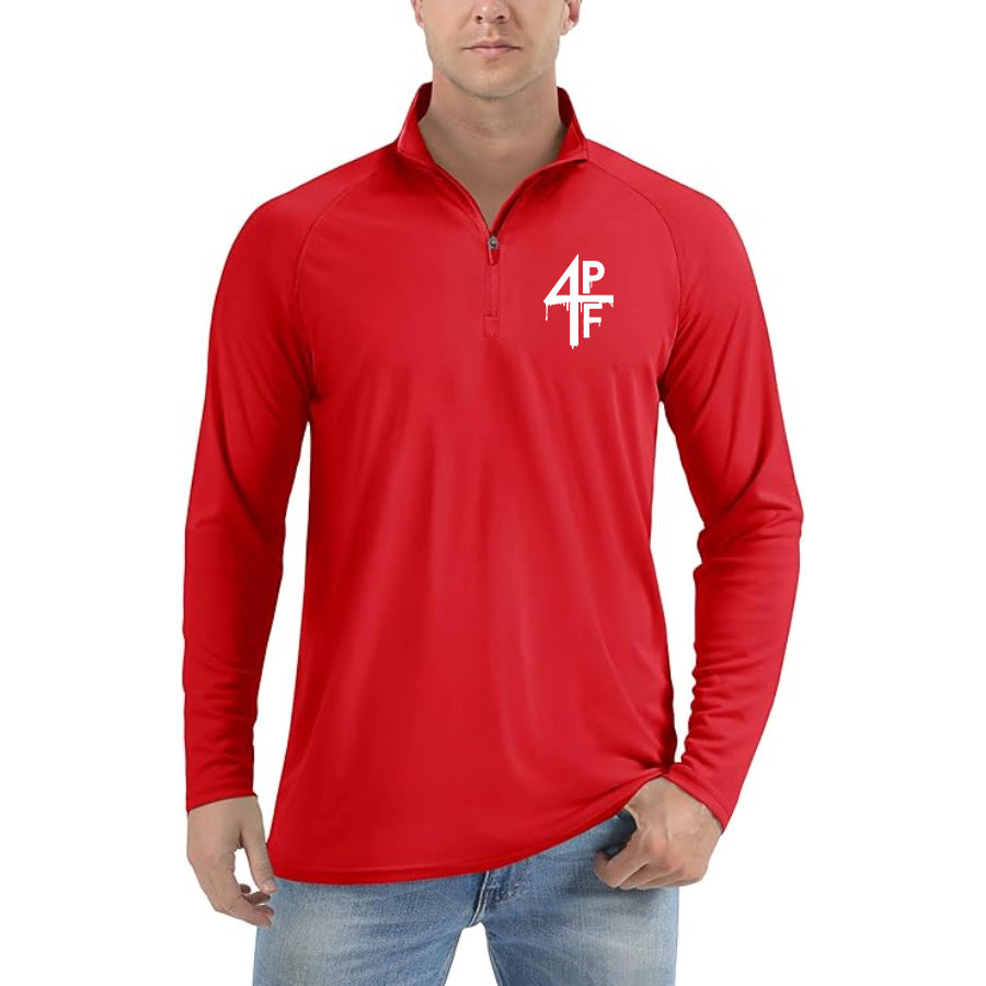 Men's 4PF Lightweight Quarter-Zip Athletic Shirt – Long Sleeve Polyester Wear