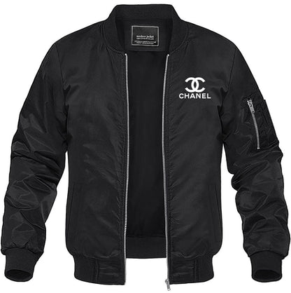 Men's Chanel Lightweight Bomber Jacket Windbreaker Softshell Varsity Jacket Coat
