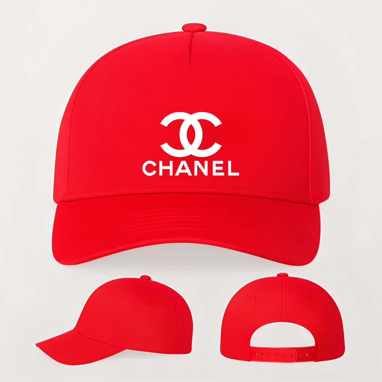 Chanel Five Panel Twill Snapback Cap