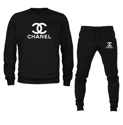Men's Chanel Crewneck Sweatshirt Joggers Suit