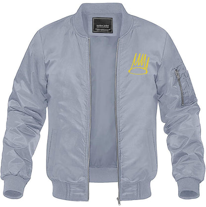Men's J. Cole Crown Lightweight Bomber Jacket Windbreaker Softshell Varsity Jacket Coat