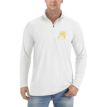 Men's J. Cole Crown Lightweight Quarter-Zip Athletic Shirt – Long Sleeve Polyester Wear